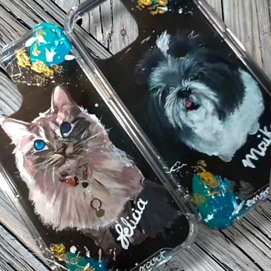 Funda Personalizada Pintada a Mano - Mascotas | iPhone Samsung Xiaomi Otros